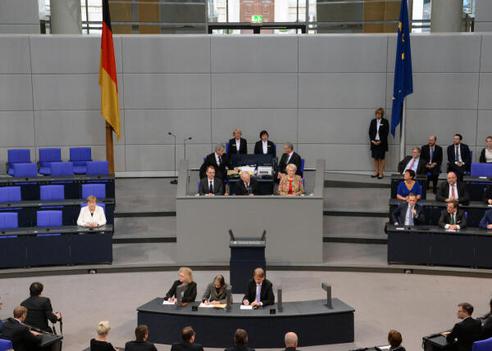 Schäuble, Wolfgang; Merkel, Angela Reichstagsgebäude, Plenarsaal