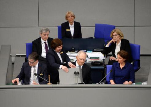Schäuble, Wolfgang; Westig, Nicole; Koeppen, Jens Reichstagsgebäude, Plenarsaal
