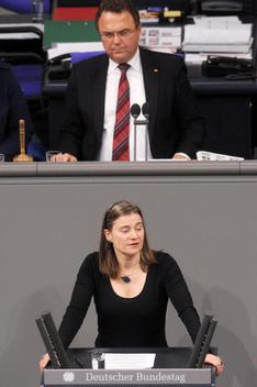 Domscheit-Berg, Anke; Friedrich, Hans-Peter Reichstagsgebäude, Plenarsaal
