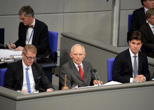 Schäuble, Wolfgang; Hilse, Karsten; Helfrich, Mark Reichstagsgebäude, Plenarsaal
