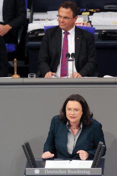 Nahles, Andrea; Friedrich, Hans-Peter Reichstagsgebäude, Plenarsaal