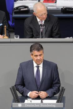 Gabriel, Sigmar; Schäuble, Wolfgang Reichstagsgebäude, Plenarsaal