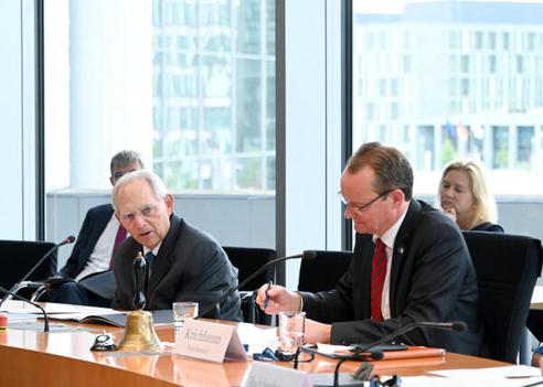 Schäuble, Wolfgang; Krichbaum, Gunther Paul-Löbe-Haus, Sitzungssaal