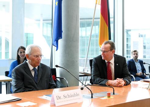 Schäuble, Wolfgang; Krichbaum, Gunther Paul-Löbe-Haus, Sitzungssaal