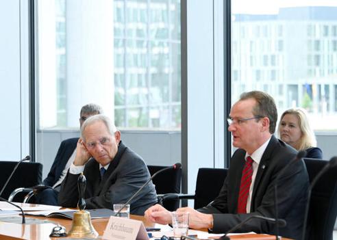 Schäuble, Wolfgang; Krichbaum, Gunther Paul-Löbe-Haus, Sitzungssaal