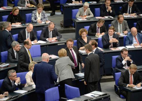 Friedrich, Hans-Peter; Merkel, Angela Reichstagsgebäude, Plenarsaal