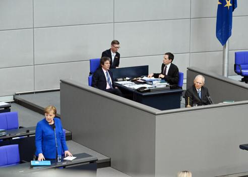 Merkel, Angela; Schäuble, Wolfgang Reichstagsgebäude, Plenarsaal