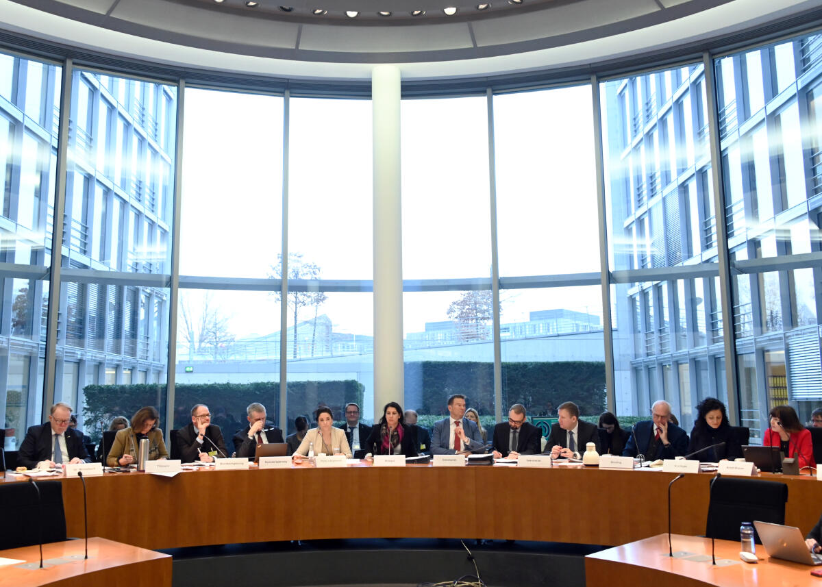 Bettina Stark-Watzinger, FDP, gibt den Vorsitz des Finanzausschusses des Deutschen Bundestages an Katja Hessel, FDP, ab.; Finanzausschuss, Übersicht, Wahl. Bettina Stark-Watzinger, FDP, gibt den Vorsitz des Finanzausschusses des Deutschen Bundestages an Katja Hessel, FDP, ab.; Finanzausschuss, Übersicht, Wahl.