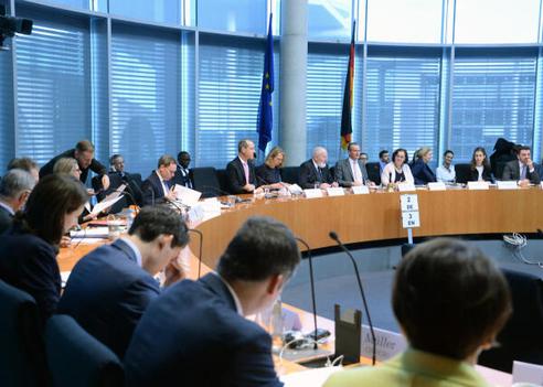 Krichbaum, Gunther; Timmermans, Frans Paul-Löbe-Haus, Sitzungssaal