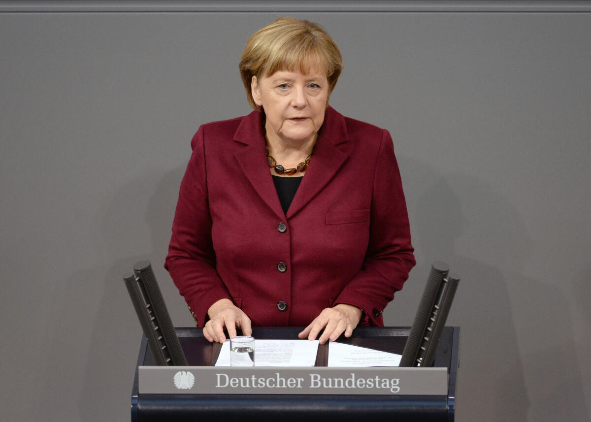 Merkel, Angela Bundeskanzlerin Dr. Angela Merkel, CDU/CSU bei der Regierungserklärung am 15. Oktober 2015