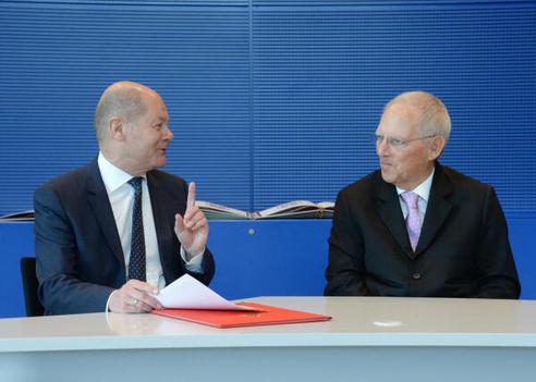 Schäuble, Wolfgang; Scholz, Olaf Reichstagsgebäude, Präsidialebene