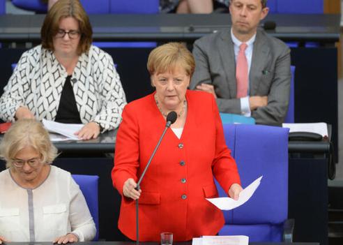 Merkel, Angela Reichstagsgebäude, Plenarsaal