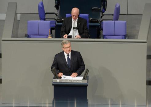 Lammert, Norbert; Komorowski, Bronislaw Reichstagsgebäude, Plenarsaal