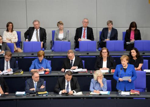 Merkel, Angela Reichstagsgebäude, Plenarsaal