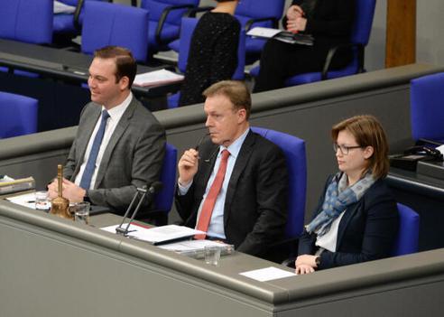 Willkomm, Katharina; Schreiner, Felix; Oppermann, Thomas Reichstagsgebäude, Plenarsaal