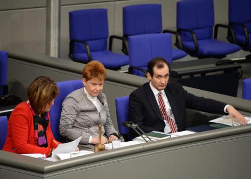 Kleinwächter, Norbert; Dilcher, Esther; Pau, Petra Reichstagsgebäude, Plenarsaal