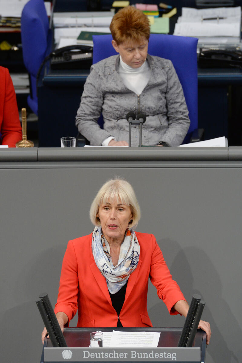 Müller, Bettina; Pau, Petra Bettina Müller, SPD, Bundestagsabgeordnete, Abgeordnete, Mitglied Deutscher Bundestag, MdB, Rede, 71. Sitzung, Top 18, Thema: Terminservice- und Versorgungsgesetz, Vorsitz: Bundestagsvizepräsidentin Petra Pau, DIE LINKE.; Rednerpult.