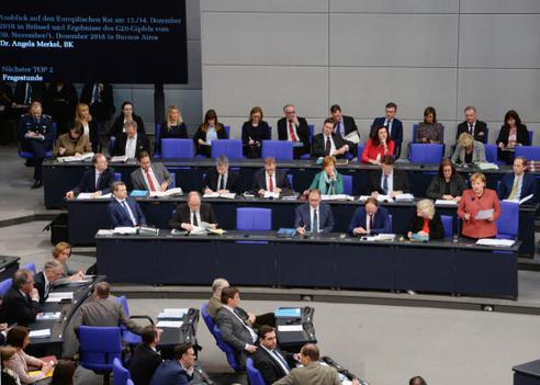 Merkel, Angela Reichstagsgebäude, Plenarsaal