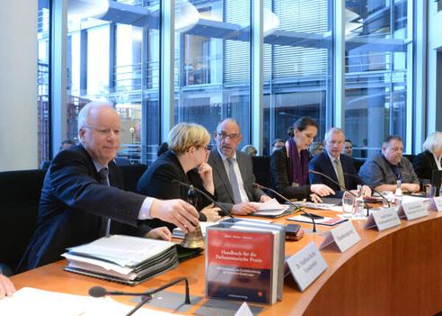 Bartke, Matthias; Scheele, Detlef; Holsboer, Valerie; Schuberth, Klaus Paul-Löbe-Haus, Sitzungssaal