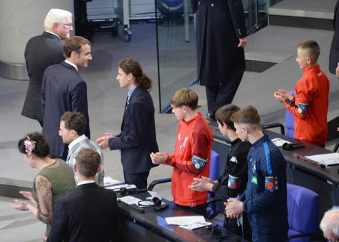 Macron, Emmanuel; Steinmeier, Frank-Walter Reichstagsgebäude, Plenarsaal