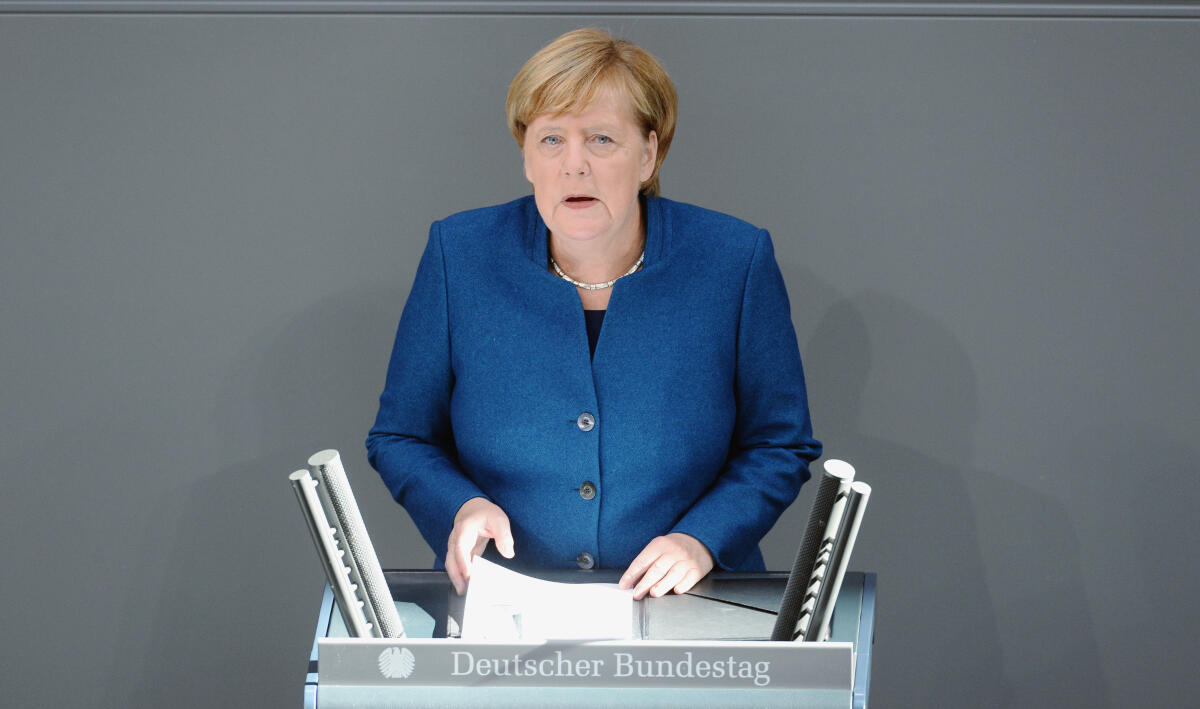 Bundeskanzlerin Dr. Angela Merkel, CDU/CSU, bei der Regierungserklärung am 17.10.2018. Merkel, Angela Bundeskanzlerin Dr. Angela Merkel, CDU/CSU, bei der Regierungserklärung am 17.10.2018.
