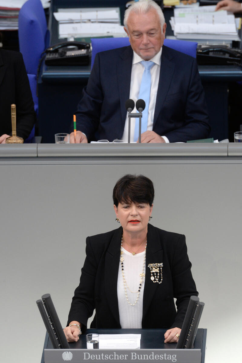 Aschenberg-Dugnus, Christine; Kubicki, Wolfgang Christine Aschenberg-Dugnus, FDP, Bundestagsabgeordnete, Abgeordnete, Mitglied Deutscher Bundestag, MdB, Rede, 55. Sitzung, Top 6, Thema: Krankenversicherungsbeiträge für Betriebsrenten, Vorsitz: Bundestagsvizepräsident Wolfgang Kubicki, FDP.; Rednerpult.