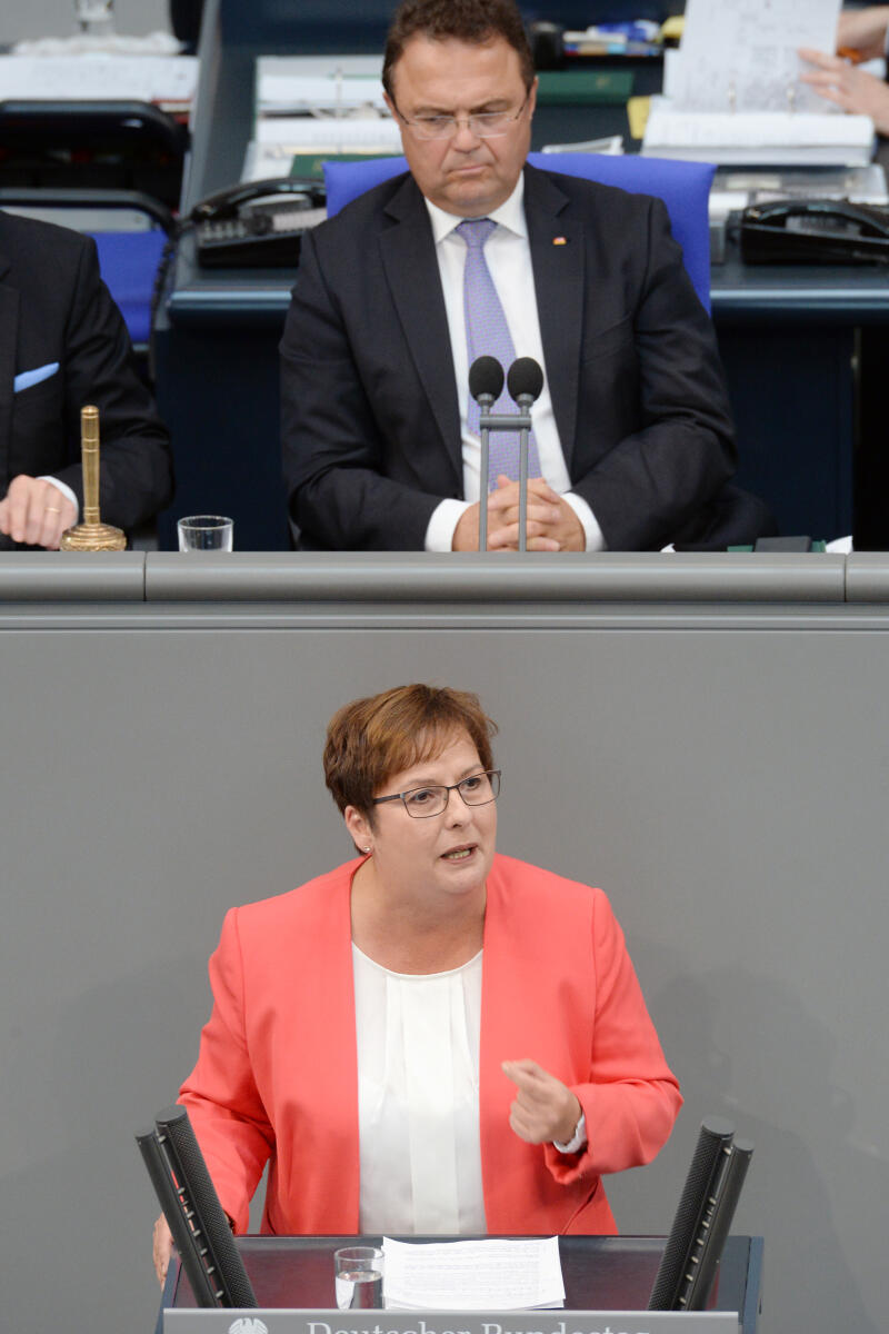 Lips, Patricia; Friedrich, Hans-Peter Patricia Lips, CDU/CSU, Bundestagsabgeordnete, Abgeordnete, Mitglied Deutscher Bundestag, MdB, Rede, 48. Sitzung, Top 1 Epl 04, Thema: Bundeskanzlerin und Bundeskanzleramt - Haushaltsgesetz 2019 und Finanzplan des Bundes 2018 bis 2022, Vorsitz: Bundestagsvizepräsident Dr. Hans-Peter Friedrich, CDU/CSU.; Rednerpult.