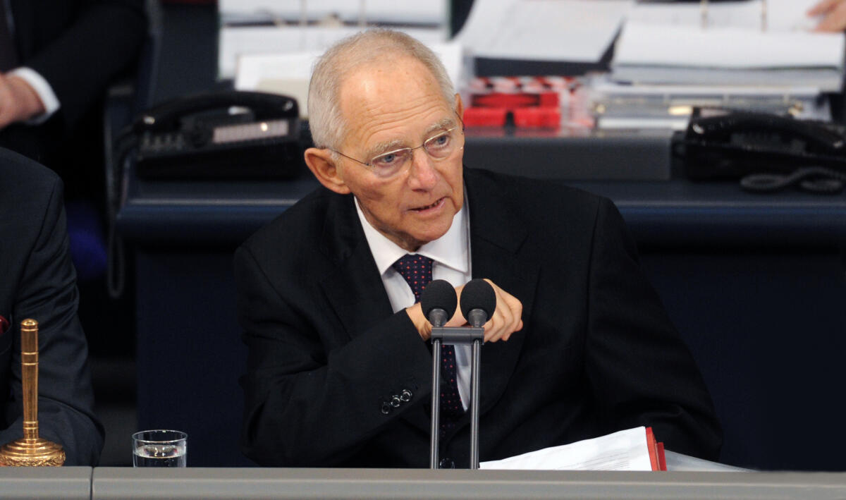 Schäuble, Wolfgang Bundestagspräsident Dr. Wolfgang Schäuble, CDU/CSU, Vorsitz im Plenum des Deutschen Bundestages, leitet eine Plenarsitzung.; Bundestagsabgeordneter, Abgeordneter