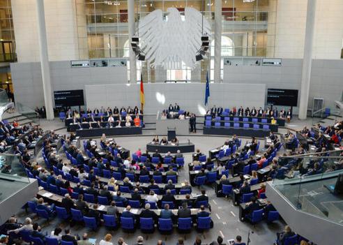 Merkel, Angela Reichstagsgebäude, Plenarsaal