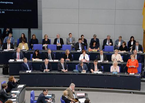Merkel, Angela Reichstagsgebäude, Plenarsaal