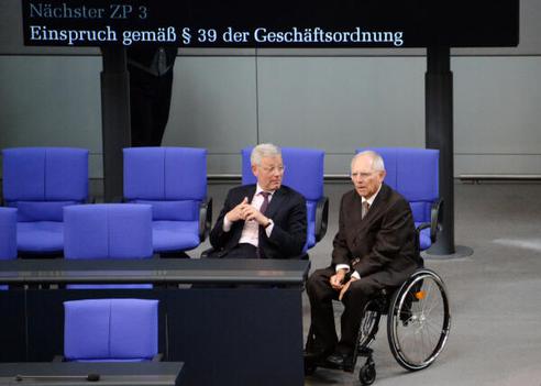 Schäuble, Wolfgang; Röttgen, Norbert Reichstagsgebäude, Plenarsaal