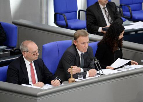 Tatti, Jessica; Stein, Mathias; Oppermann, Thomas Reichstagsgebäude, Plenarsaal