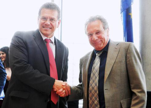 Ernst, Klaus; Sefcovic, Maros Paul-Löbe-Haus, Sitzungssaal