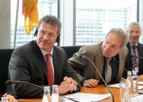 Ernst, Klaus; Sefcovic, Maros Paul-Löbe-Haus, Sitzungssaal