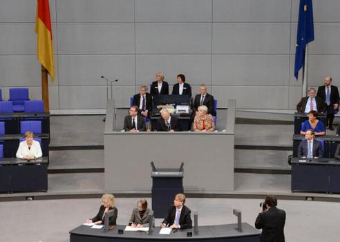 Schäuble, Wolfgang; Merkel, Angela Reichstagsgebäude, Plenarsaal