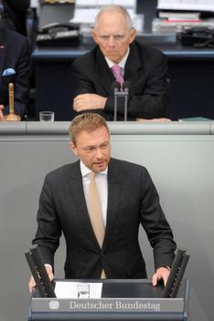 Lindner, Christian; Schäuble, Wolfgang Reichstagsgebäude, Plenarsaal
