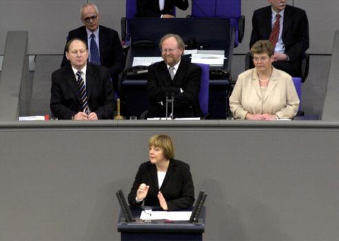 Thierse, Wolfgang; Merkel, Angela Reichstagsgebäude, Plenarsaal