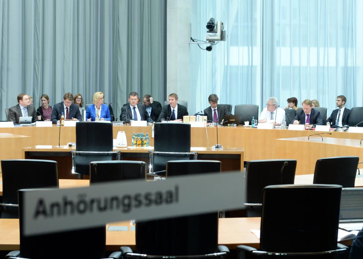  Sitzung des 1. Untersuchungsausschusses der 18. Wahlperiode des Deutschen Bundestages zum Thema "NSA".