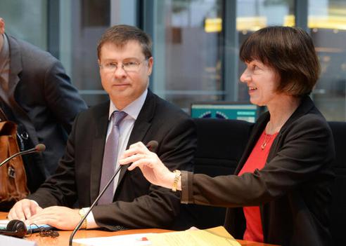 Arndt-Brauer, Ingrid; Dombrovskis, Valdis Paul-Löbe-Haus, Sitzungssaal