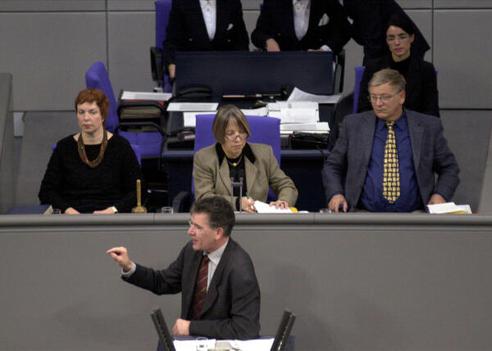 Müller, Gerd; Laurischk, Sibylle; Vollmer, Antje; Dreßen, Peter Reichstagsgebäude, Plenarsaal