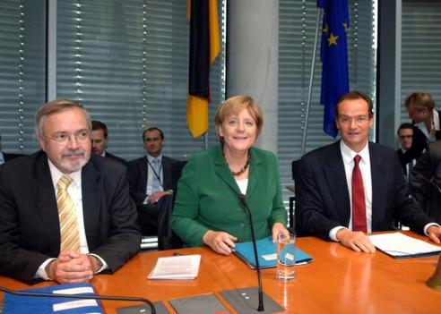 Merkel, Angela; Krichbaum, Gunther; Hoyer, Werner Paul-Löbe-Haus, Sitzungssaal