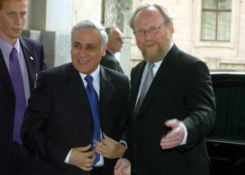 Katsav, Moshe; Thierse, Wolfgang Reichstagsgebäude, Ostportal