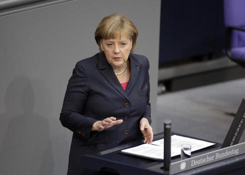 Merkel, Angela Reichstagsgebäude, Plenarsaal