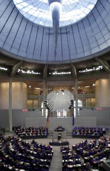 Schröder, Gerhard; Thierse, Wolfgang; Fuchtel, Hans-Joachim; Kumpf, Ute Reichstagsgebäude, Plenarsaal