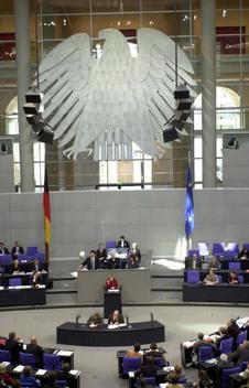 Merkel, Angela; Thierse, Wolfgang; Schäfer, Anita; Fuchtel, Hans-Joachim Reichstagsgebäude, Plenarsaal