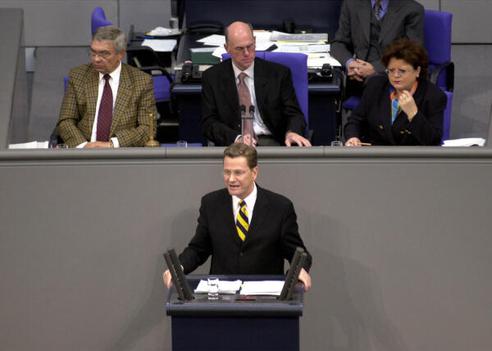 Westerwelle, Guido; Lammert, Norbert; Janssen, Jann-Peter; Schäfer, Anita Reichstagsgebäude, Plenarsaal