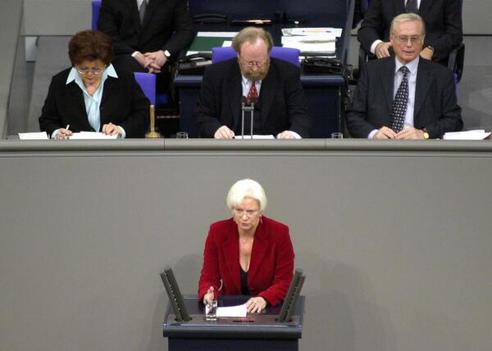 Hasselfeldt, Gerda; Thierse, Wolfgang; Schäfer, Anita; Rübenkönig, Gerhard Reichstagsgebäude, Plenarsaal