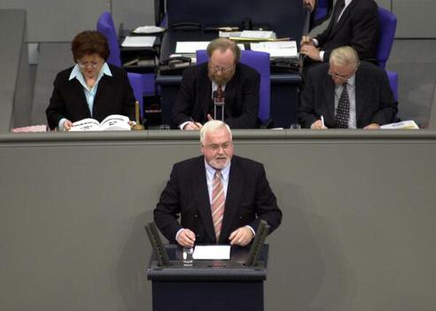 Carstensen, Peter Harry; Thierse, Wolfgang; Schäfer, Anita; Rübenkönig, Gerhard Reichstagsgebäude, Plenarsaal