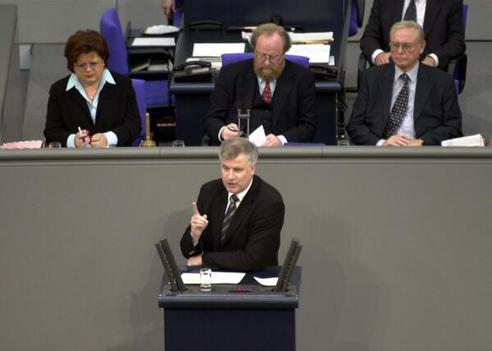 Seehofer, Horst Lorenz; Thierse, Wolfgang; Schäfer, Anita; Rübenkönig, Gerhard Reichstagsgebäude, Plenarsaal