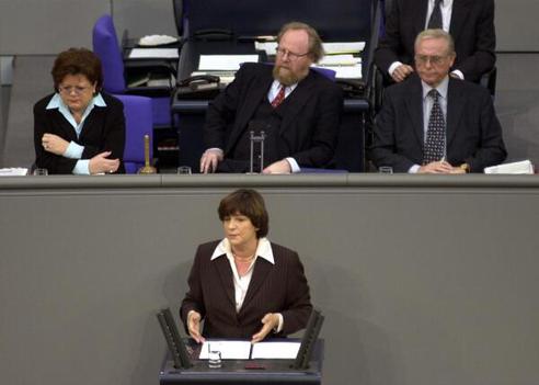 Schmidt, Ulla; Thierse, Wolfgang; Schäfer, Anita; Rübenkönig, Gerhard Reichstagsgebäude, Plenarsaal